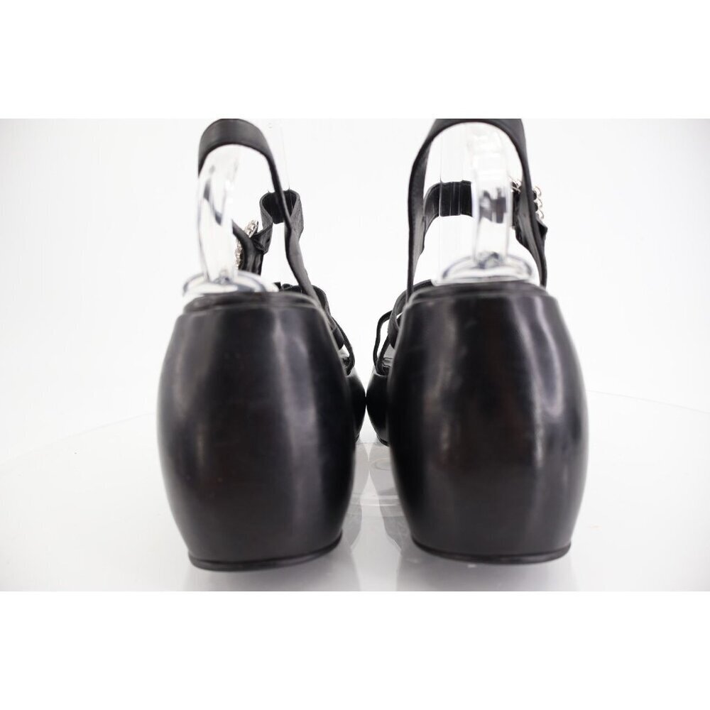 Free People Brooklyn Ankle Strap Platform Sandal Women Size 11 Black Chunky - Picture 6 of 16